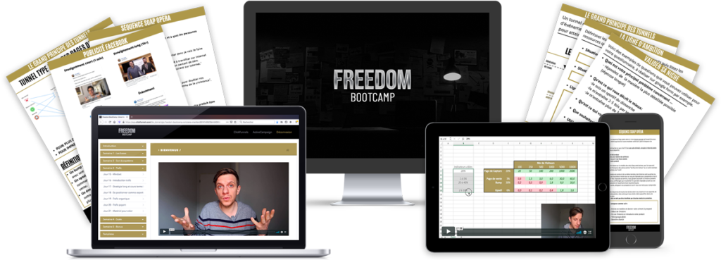 Freedom Bootcamp est un programme de coaching sur le business en ligne